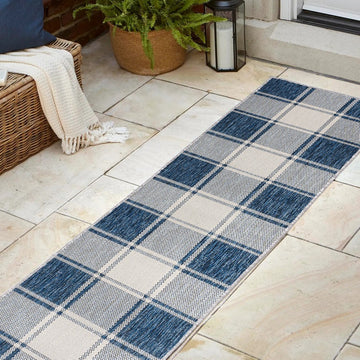 Sabine Traditional Farmhouse Bold Gingham Area Rug